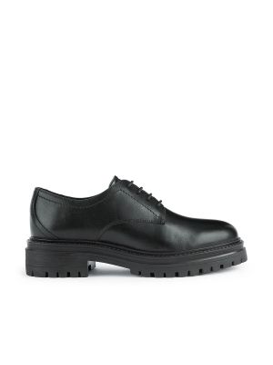 Zapatos derby de cuero Geox negro