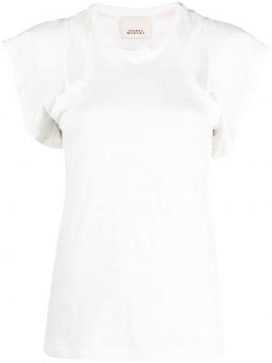 Bombažna majica Isabel Marant bela