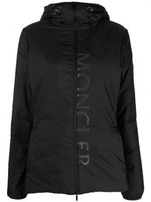 Páperová bunda s kapucňou Moncler čierna