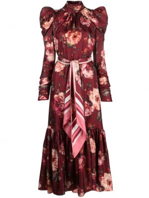 Květinové hedvábné šaty s potiskem Zimmermann