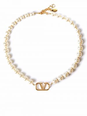 Naszyjnik z perełkami Valentino Garavani biały