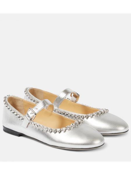 Läder ballerinas Mach & Mach silver