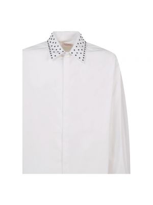 Camisa de algodón con tachuelas Valentino Garavani blanco
