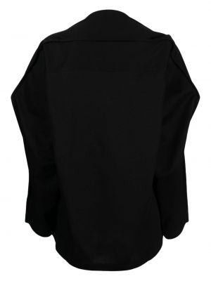 Jersey top mit drapierungen Issey Miyake schwarz