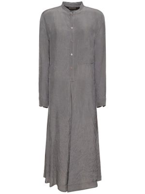 Vestido camisero de viscosa Lemaire gris