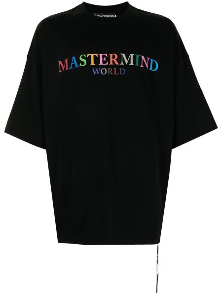 Camiseta con estampado oversized Mastermind World negro