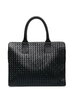 Bőr laptop táska Bottega Veneta Pre-owned fekete