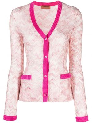 Cardigan con bottoni Missoni rosa