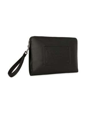 Bolso clutch de cuero Dolce & Gabbana negro