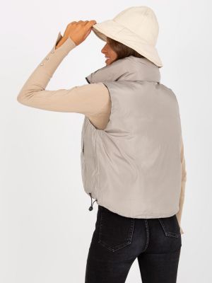 Prešívaná vesta Fashionhunters khaki