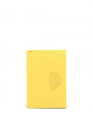 Żółty portfel skórzany Prada