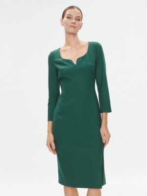 Коктейлна рокля slim Boss зелено