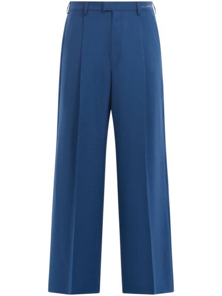 Плисирани панталон Marni синьо