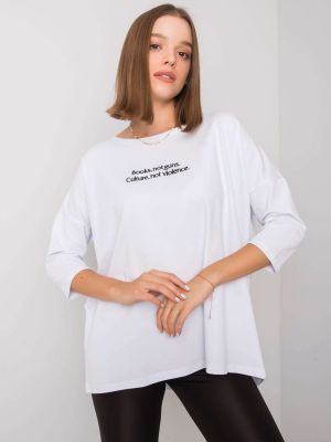 Μπλούζα με επιγραφή Fashionhunters λευκό