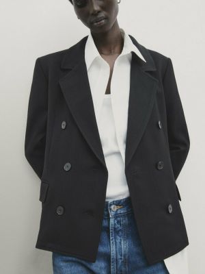 Пиджак Massimo Dutti черный