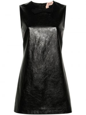 Kožené koktejlové šaty Nº21 černé
