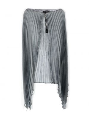 Plisovaný šál na gombíky Giorgio Armani sivá
