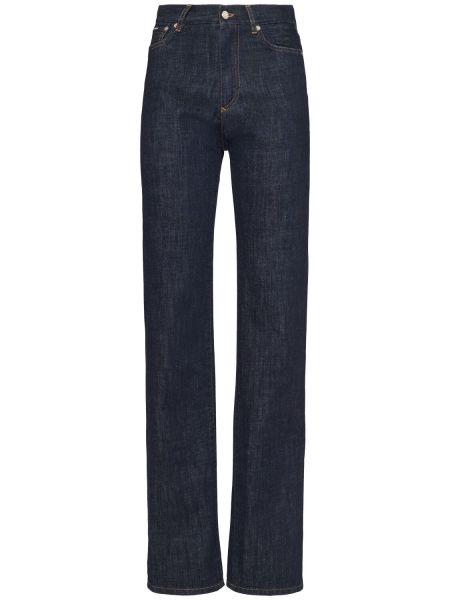 Straight leg-jeans med hög midja Dolce & Gabbana blå