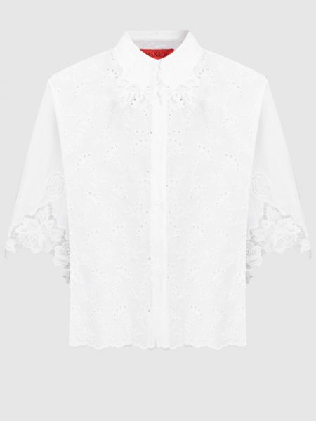 Блузка с вышивкой Max & Co белая