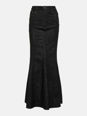 Džínsová sukňa Self-portrait čierna