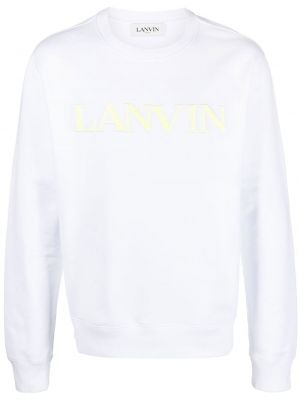 Sweatshirt mit stickerei aus baumwoll Lanvin weiß