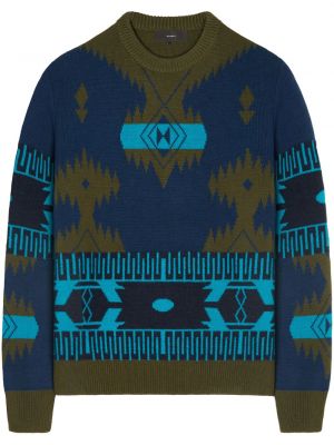 Sweter wełniany żakardowy z okrągłym dekoltem Alanui