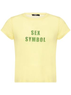 T-shirt en viscose Jaded London jaune