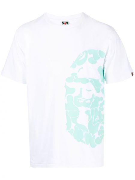 Trykt bomull t-skjorte A Bathing Ape® hvit