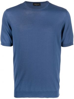 Bombažna majica Roberto Collina modra