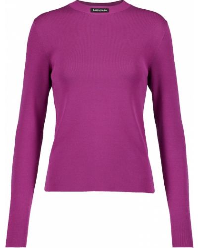 Пуловер Balenciaga виолетово