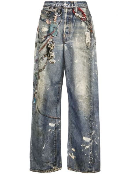 Jeans mit print Acne Studios blau