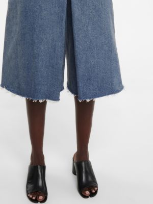 Широки панталони тип „марлен“ с висока талия Maison Margiela синьо