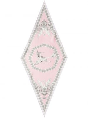 Fular de mătase cu imagine Burberry roz