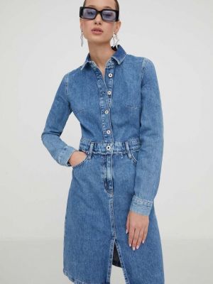 Mini ruha Karl Lagerfeld Jeans kék