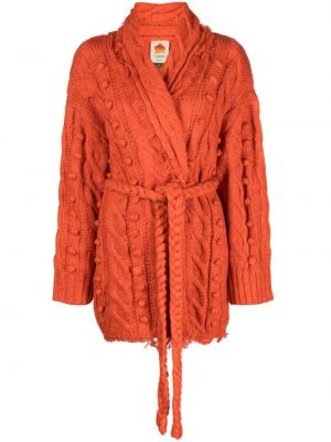 Pletený kabát Farm Rio oranžový