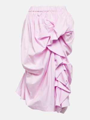 Bavlnená midi sukňa Noir Kei Ninomiya ružová