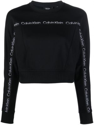 Trykt sweatshirt Calvin Klein svart