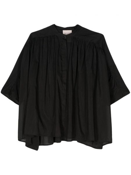 Плисирана риза Semicouture черно