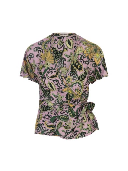 Bluzka z wzorem paisley dwustronna Diane Von Furstenberg różowa