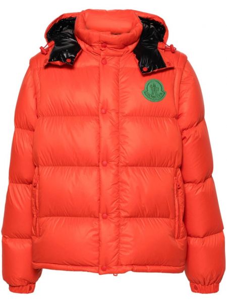 Kapitone ceket Moncler turuncu