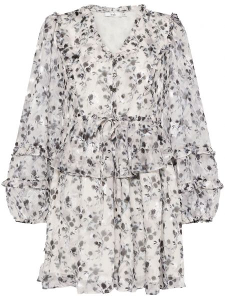 Robe droite à fleurs à imprimé B+ab