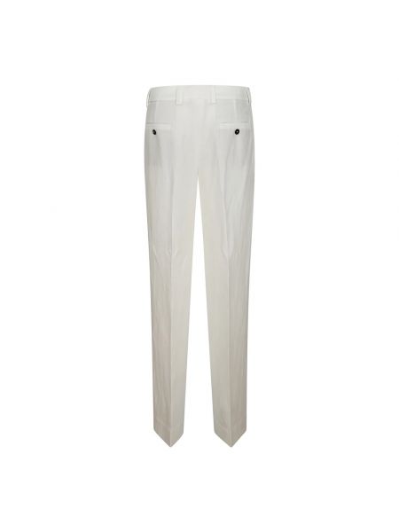 Pantalones de lino Incotex blanco
