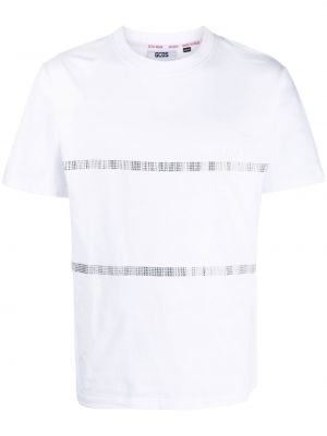 T-shirt mit kristallen Gcds weiß