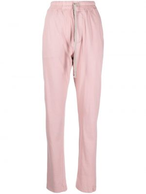 Spodnie sportowe bawełniane Rick Owens różowe