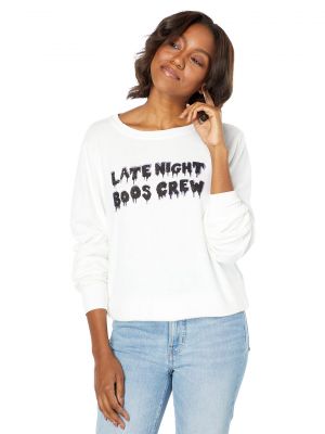 Пуловер Wildfox, Late Night Boos Crew Brushed Hacci Jersey Sweatshirt