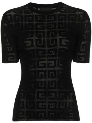 Žakárový top Givenchy čierna