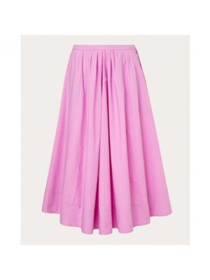 Falda midi de algodón Forte Forte rosa