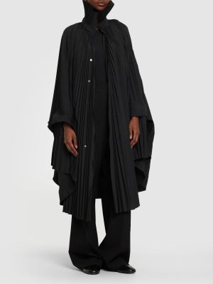 Viskózový kabát s vysokým límcem Junya Watanabe černý