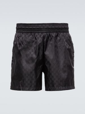 Pantaloncini in tessuto jacquard Gucci nero