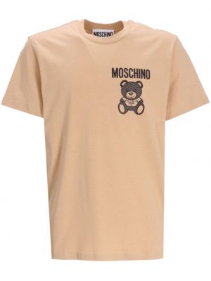 Kokvilnas t-krekls ar apdruku Moschino